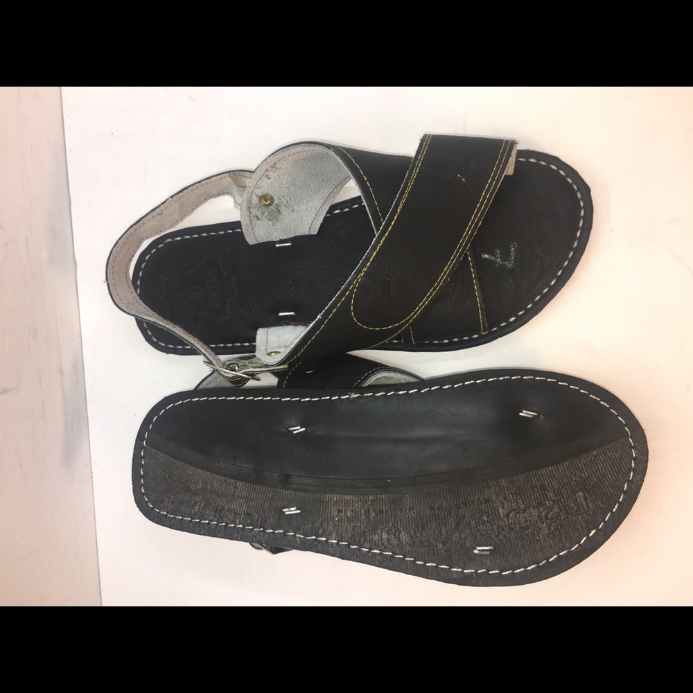 Men’s artesian Mexican black sandals/Huarache Cushioned soles Huarache Acojinado